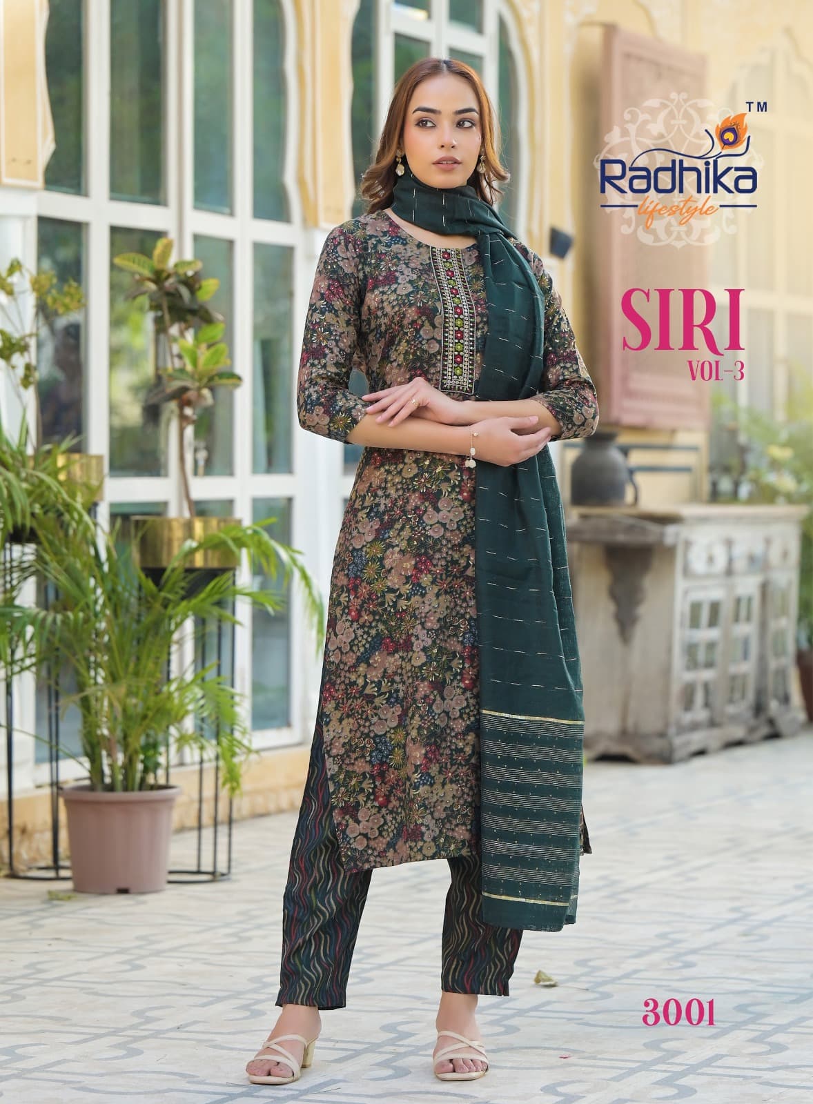 Siri Vol 3 By Radhika Rayon Printed Kurti With Bottom Dupatta Exporters In India